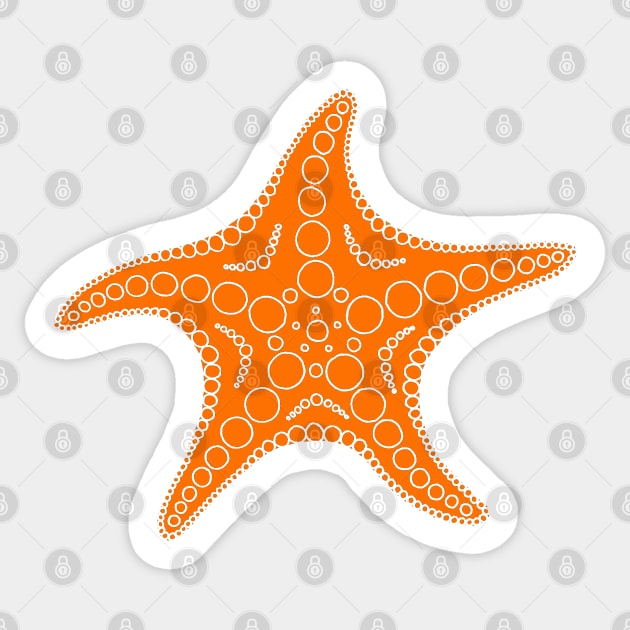 Starfish (white/orange) Sticker by calenbundalas